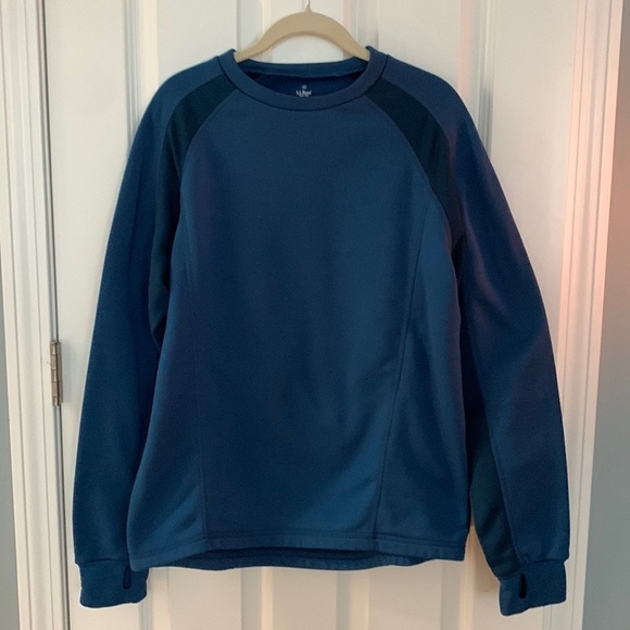 LL Bean Fleece Lined Long Sleeve Crewneck - Picture 1 of 3